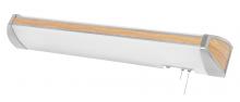 AFX Lighting, Inc. IDB332E8LK - AFX Lighting IDB332E8LK White Frosted Acrylic Overbed Light Fixture with Light Oak Accents