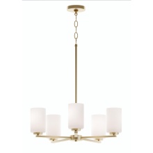 AFX Lighting, Inc. LEOP24MBLB - Leo 5 Light Med Base Chandelier, 120V, LB