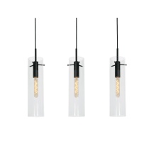 AFX Lighting, Inc. VSAP05MBBKLNR3 - Vista 3 Light Linear Pendant, 60W, BK