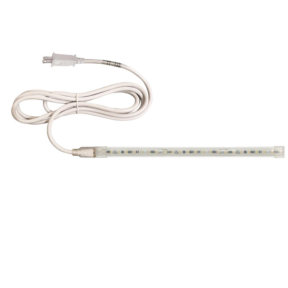 Custom Cut 2-ft, 4-in 120V Continuous LED Tape Light, 330lm / 3.6W per foot, 2700K, w/ Mounting