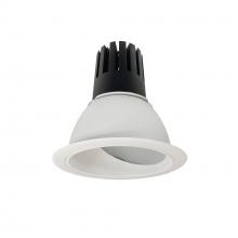 Nora NC3-66L330NMPW - 6" Sapphire III Round Wall Wash Reflector, 2500lm, 3000K, Narrow Flood Optic, Matte Powder White