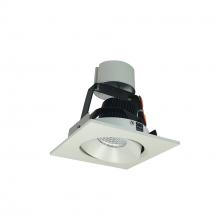 Nora NIR-4SC40XWW/10 - 4" Iolite LED Square Adjustable Cone Retrofit, 1000lm / 12W, 4000K, White Reflector / White