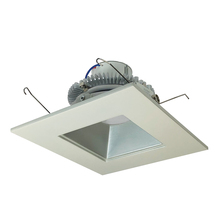 Nora NLCBC2-65635MPW/10 - 6" Cobalt Click Square Retrofit Reflector with Square Aperture, 1000lm / 12W, 3500K, Matte