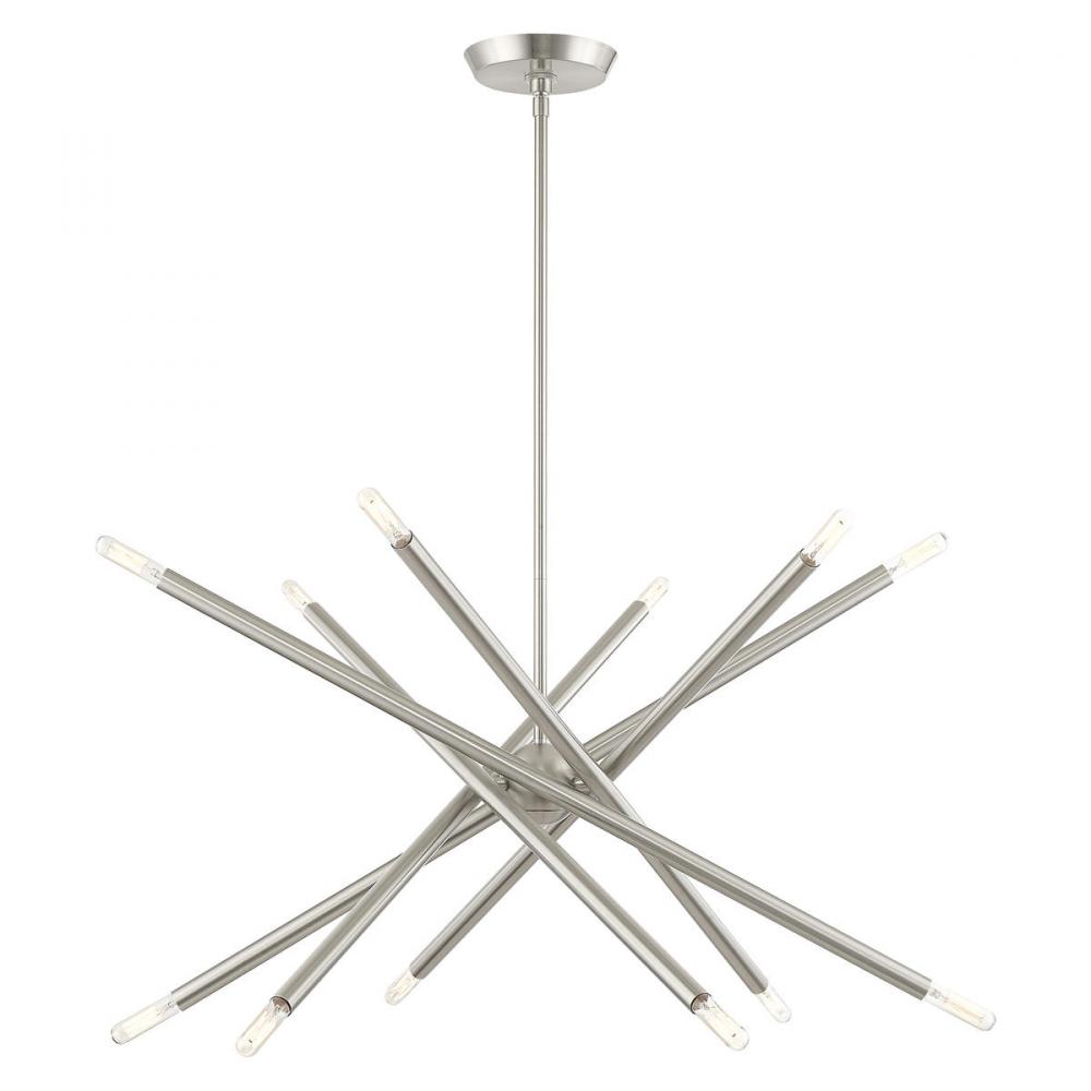 12 Lt Brushed Nickel Chandelier