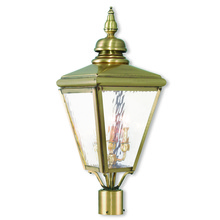 Livex Lighting 20433-01 - 3 Light Antique Brass Post-Top Lantern