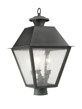 Livex Lighting 2169-61 - 3 Light Charcoal Outdoor Post Lantern