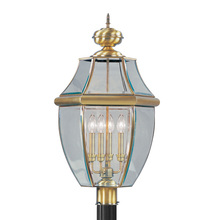 Livex Lighting 2358-01 - 4 Light AB Outdoor Post Lantern