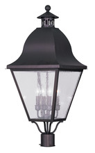 Livex Lighting 2548-07 - 4 Light Bronze Outdoor Post Lantern