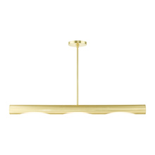 Livex Lighting 45897-12 - 3 Lt Satin Brass Linear Chandelier