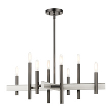 Livex Lighting 49348-46 - 8 Lt Black Chrome Chandelier