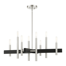 Livex Lighting 49348-91 - 8 Lt Brushed Nickel Chandelier