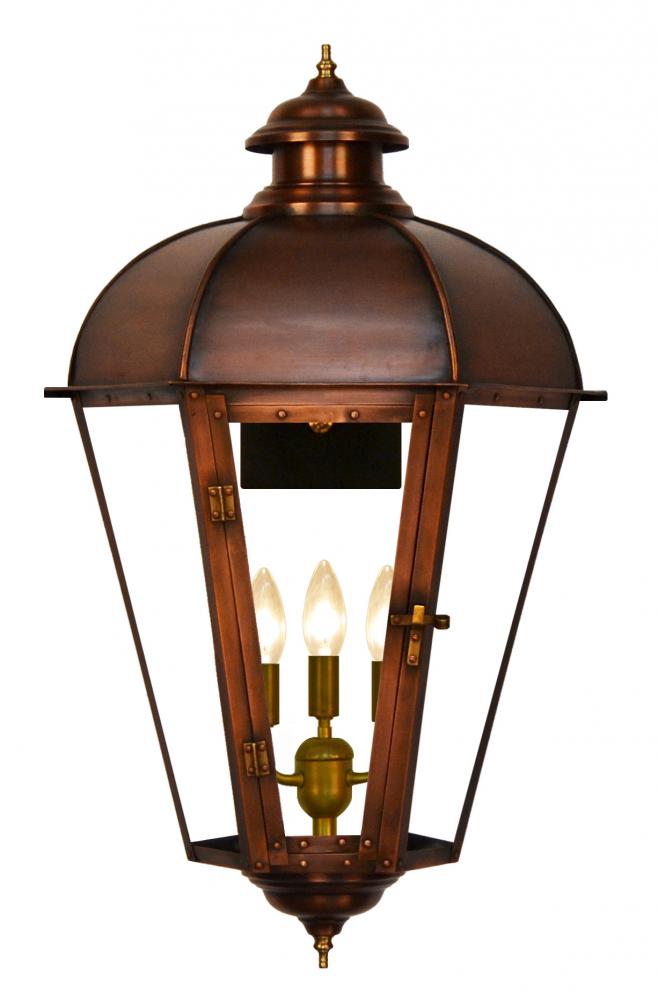 The CopperSmith Joachim Street 34" Tall Copper Electric Wall Mount Outdoor Light Lantern Sconce