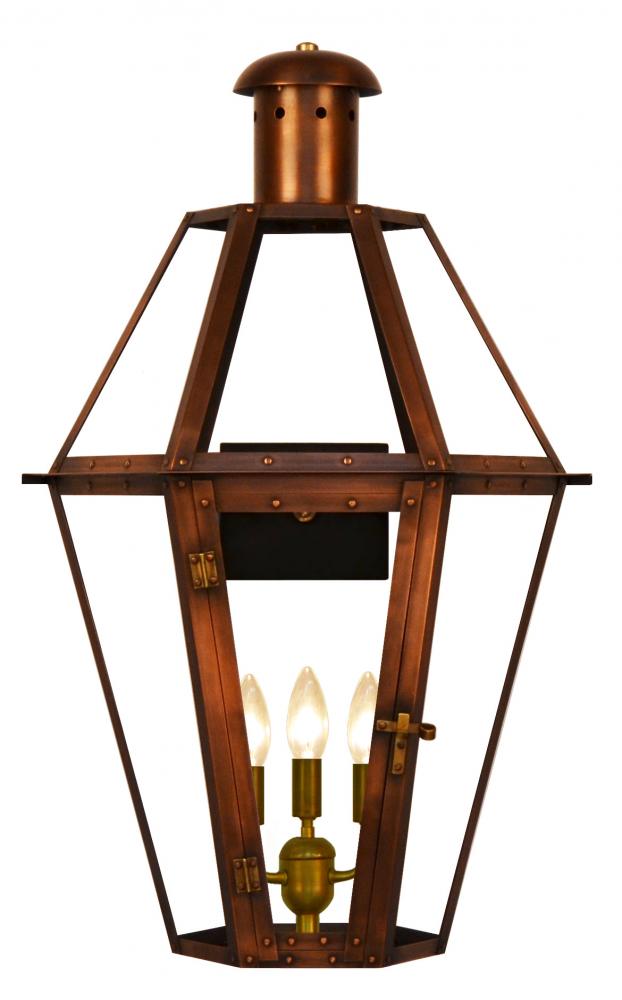 The CopperSmith Mount Vernon 31" Tall Copper Electric Wall Mount Outdoor Light Lantern Sconce