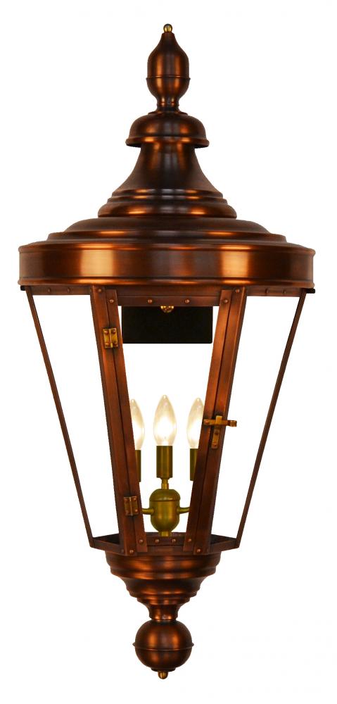 The CopperSmith Royal Street 40" Tall Copper Electric Wall Mount Outdoor Light Lantern Sconce