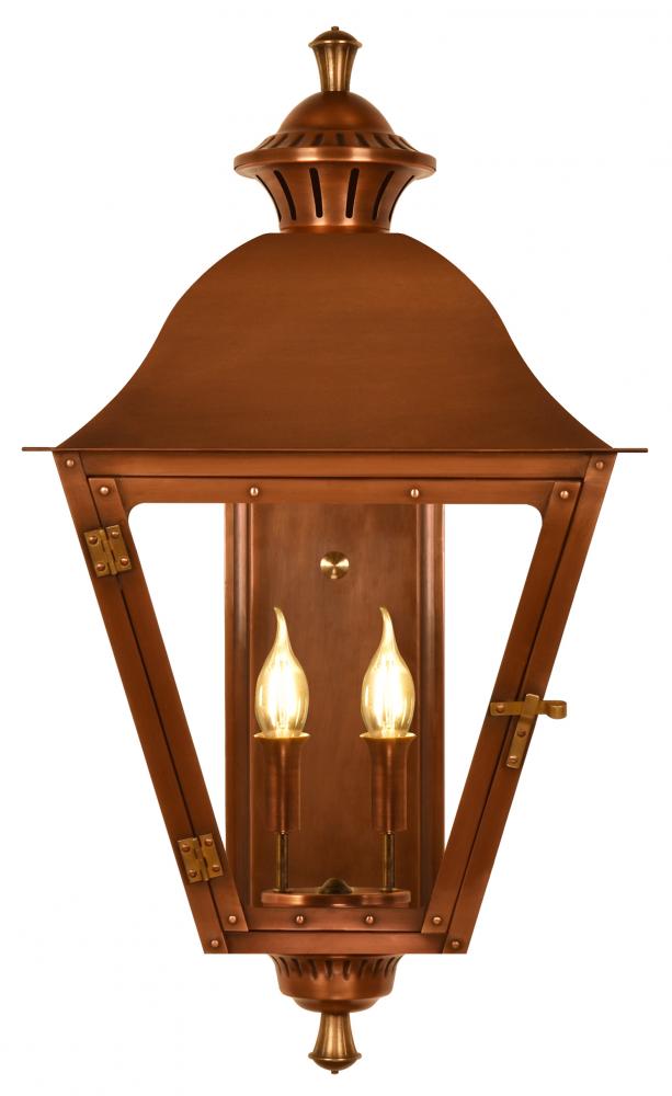 The CopperSmith Biltmore  Vestibule 29" Tall Copper Electric Wall Mount Outdoor LT Lantern