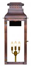 The Coppersmith PS29E - The CopperSmith Palmetto Street 29" Tall Copper Electric Wall Mount Outdoor Light Lantern Sconce