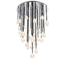 Lib & Co. US 12067-02 - Bellissima, 32 Light LED Grand Chandelier, Black Sleeves