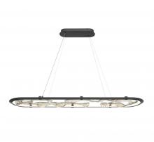Lib & Co. US 12174-040 - Nettuno 60" Oval LED Chandelier, Painted Brushed Grey