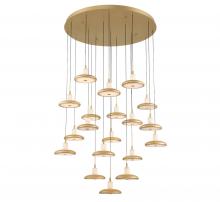 Lib & Co. US 12255-030 - Mantova, 19 Light Round LED Chandelier, Painted Antique Brass