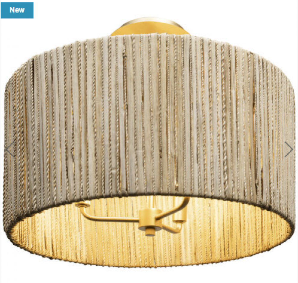 Jacob's Ladder 3-Lt Semi-Flush - French Gold