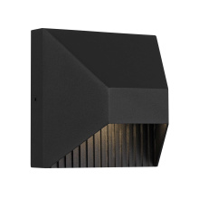 Alteck, LLC AW0008-3CCT-W-BK - Ribbed LED Wall Sconce H5.125