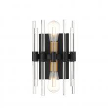 Savoy House 9-1935-2-143 - Santiago 2-Light Wall Sconce in Matte Black with Warm Brass Accents