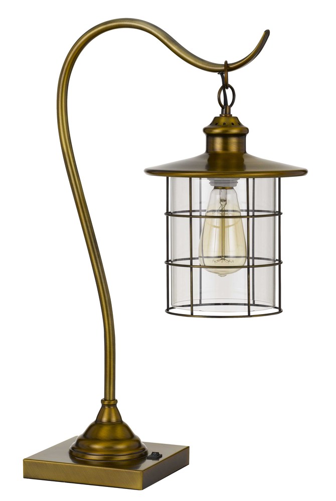 Silverton Desk Lamp With Glass Shade (Edison Bulb included)