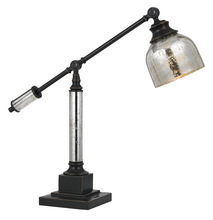 CAL Lighting BO-2602TB - 60W Metal Desk Lamp W/Gls Shd