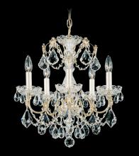 Schonbek 1870 1704-40 - Century 5 Light 120V Chandelier in Polished Silver with Heritage Handcut Crystal