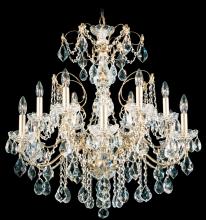 Schonbek 1870 1712-55 - Century 12 Light 120V Chandelier in Jet Black with Heritage Handcut Crystal
