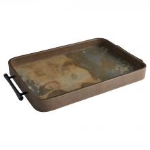 Cyan Designs 12135 - Tesoro Tray | Smoke Grey | Slate Veneer | Matte Black - Large
