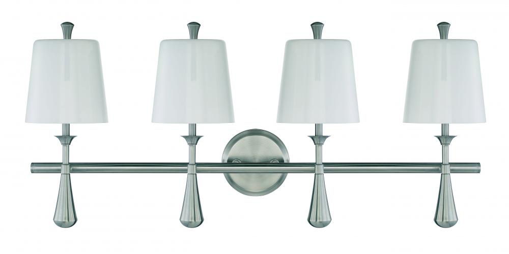Palmer 4 Light Vanity in Brushed Polished Nickel