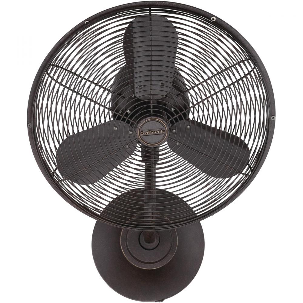 Bellows I 14" 3-Blade Hard-wired Indoor/Outdoor (Damp) Wall Fan