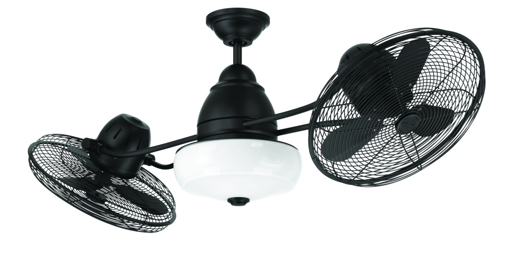 Bellows II 48" 6-Blade Indoor/Outdoor (Damp) Ceiling Fan in Flat Black w/ Flat Black Blades