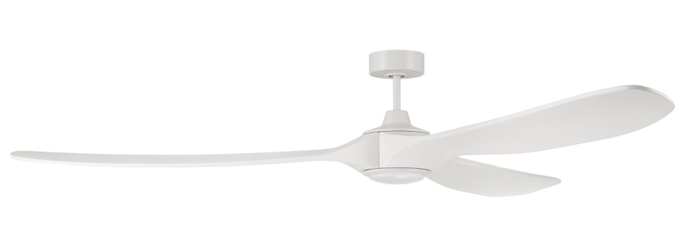 Envy 84" 3-Blade Indoor/Outdoor (Damp) Ceiling Fan in White w/ White Blades