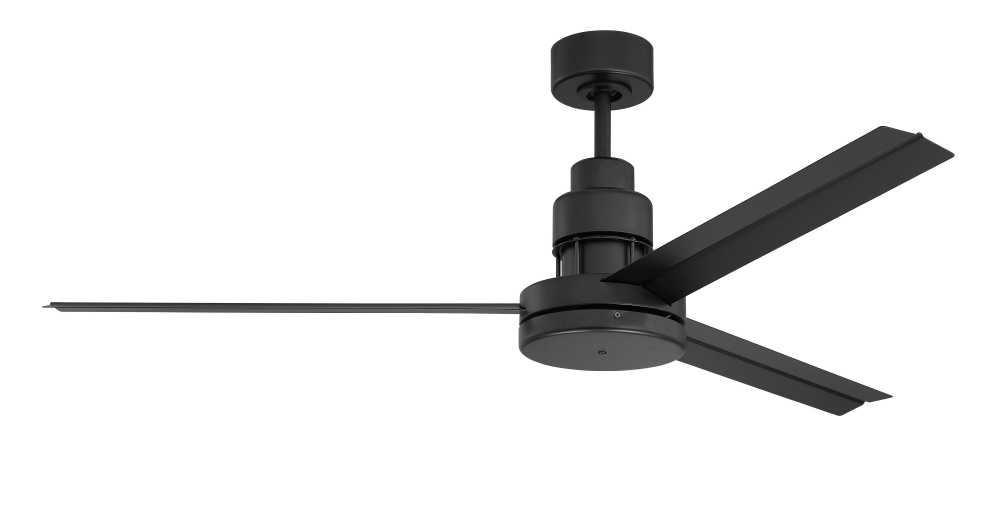 Mondo 54" 3-Blade Indoor/Outdoor (Damp) Ceiling Fan in Flat Black w/ Flat Black Blades