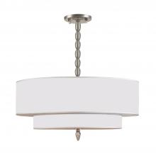 Crystorama 9507-SN - Luxo 5 Light Drum Shade Satin Nickel Chandelier