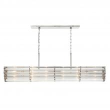 Crystorama ELL-B3007-PN - Libby Langdon Elliot 6 Light Polished Nickel Linear Chandelier