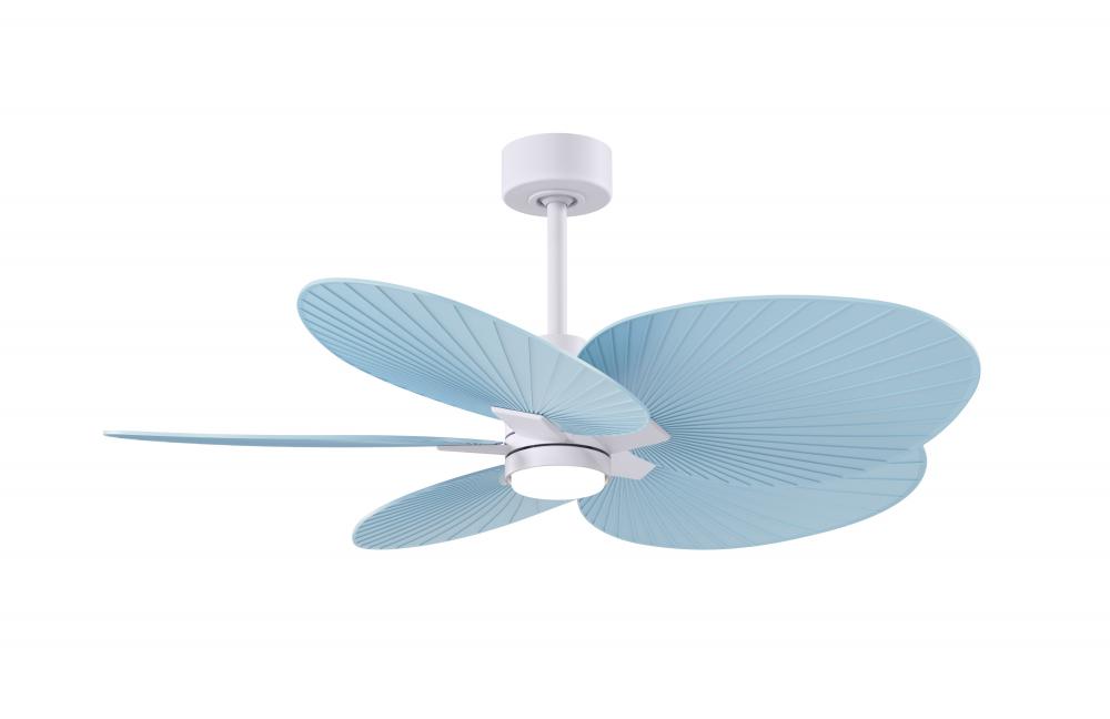 Alessandra Tropical - Five Blade Ceiling Fan - 5CCT Integrated LED - Matte White Finish