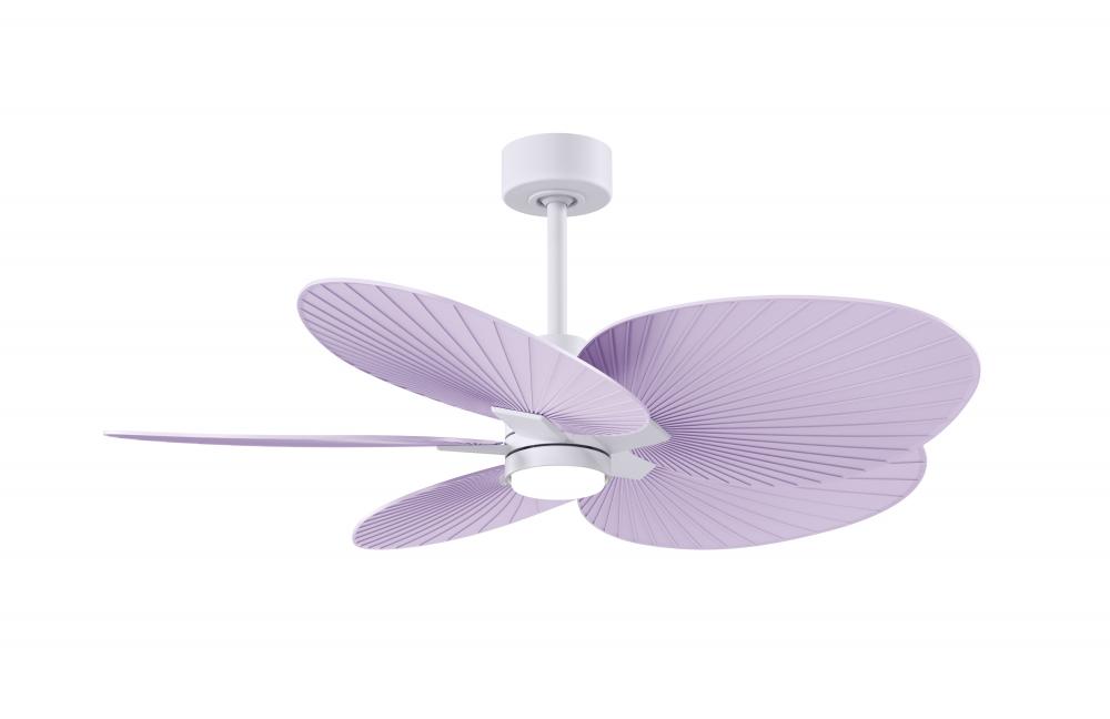 Alessandra Tropical - Five Blade Ceiling Fan - 5CCT Integrated LED - Matte White Finish