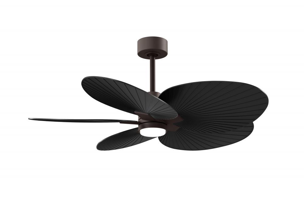 Alessandra Tropical - Five Blade Ceiling Fan - 5CCT Integrated LED - Textured Bronze Finish