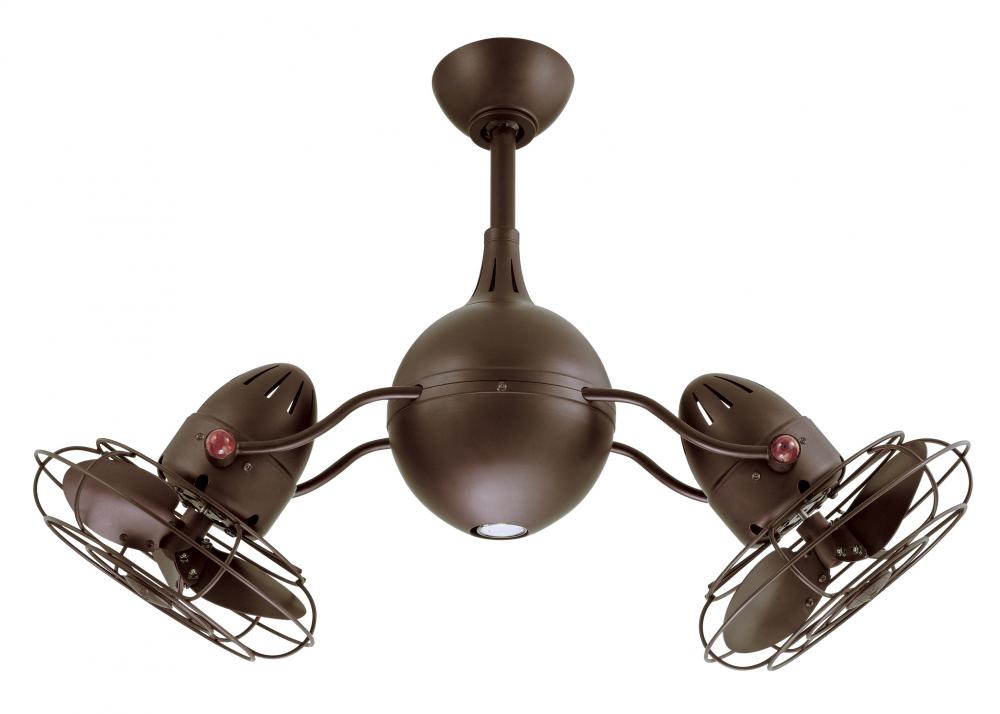 Acqua - Rotational Ceiling Fan - Integrated LED - Textured Bronze Finish - Metal Blades
