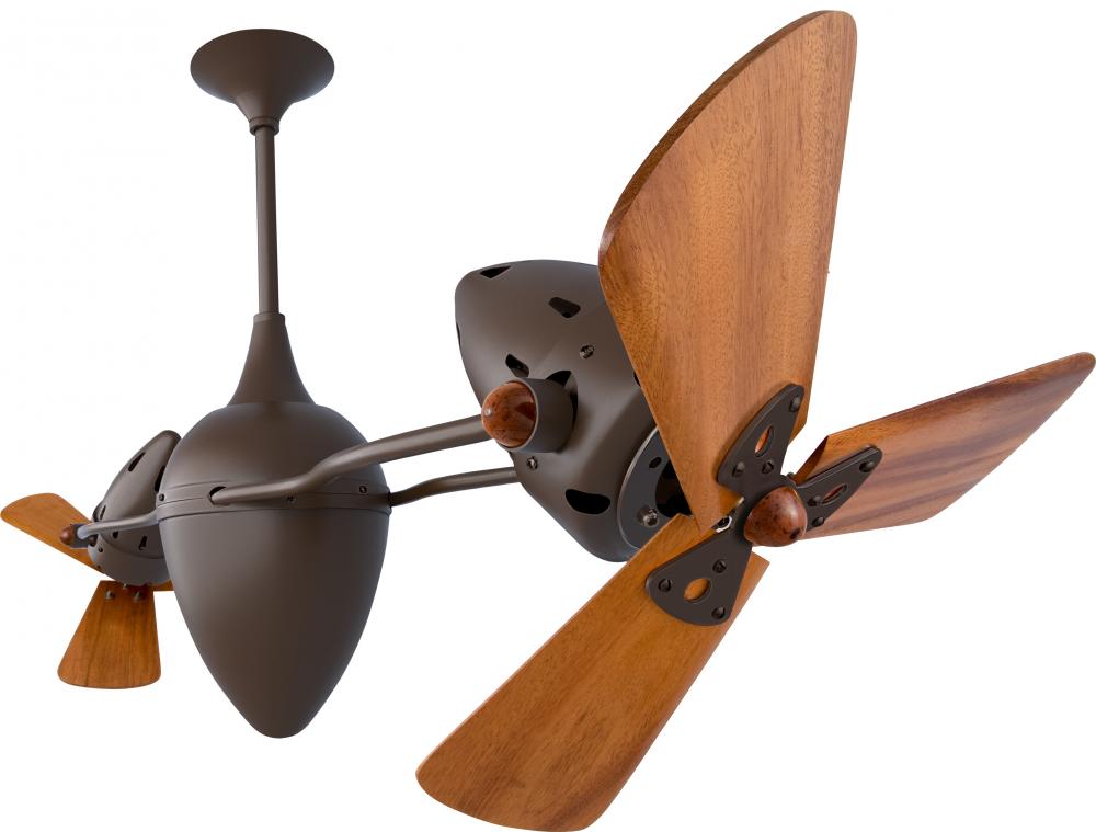Ar Ruthiane - Rotational Ceiling Fan - Bronzette Finish - Mahogany Tone Blades