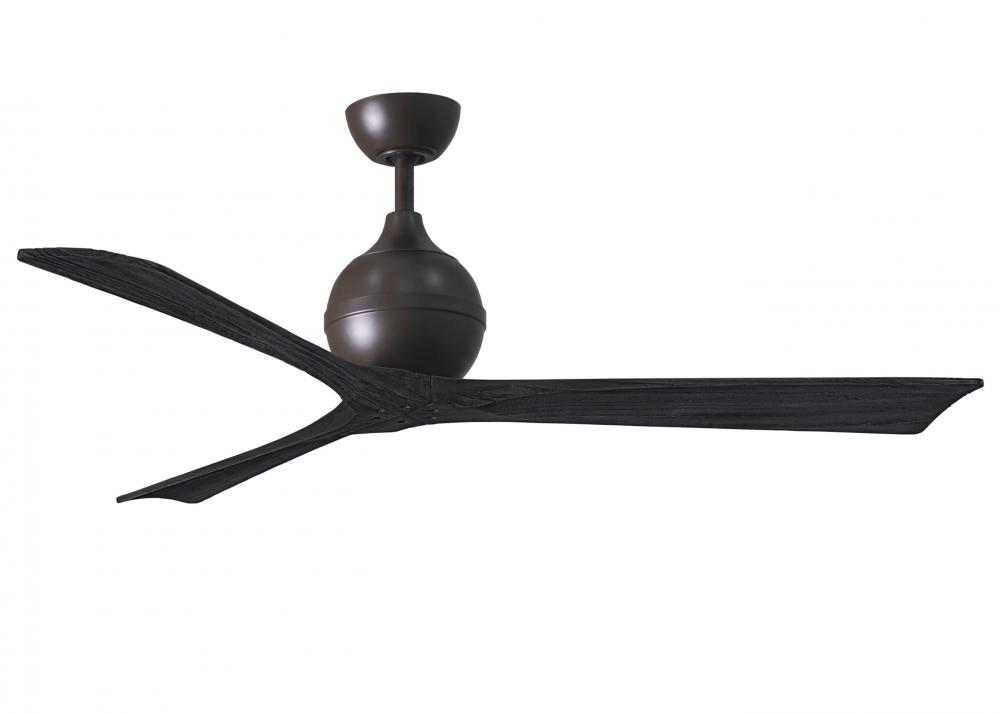 Irene-3 - Three Blade Paddle Fan - 60" - Textured Bronze Finish - Matte Black Blades