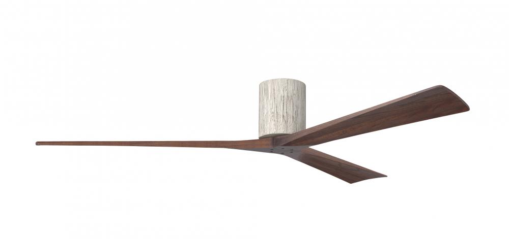Irene-3H - Three Blade Flush Mount Paddle Fan - 72" - Barn Wood Finish - Walnut Tone Blades
