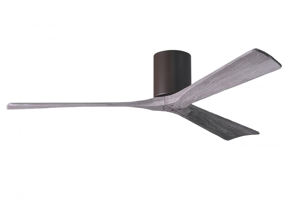 Irene-3H - Three Blade Flush Mount Paddle Fan - 60" - Textured Bronze Finish