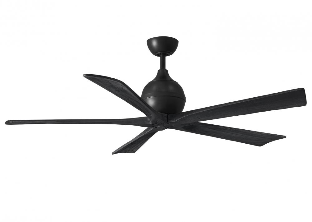 Irene-5 - 60" Five Blade Paddle Fan - Matte Black Finish - Matte Black Blades