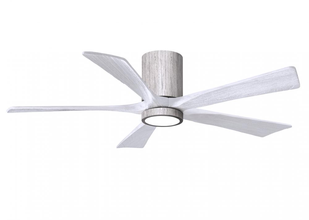 Irene-5HLK - 52" Five Blade Flush Mount Paddle Fan - 5CCT Integrated LED - Barn Wood Tone Finish