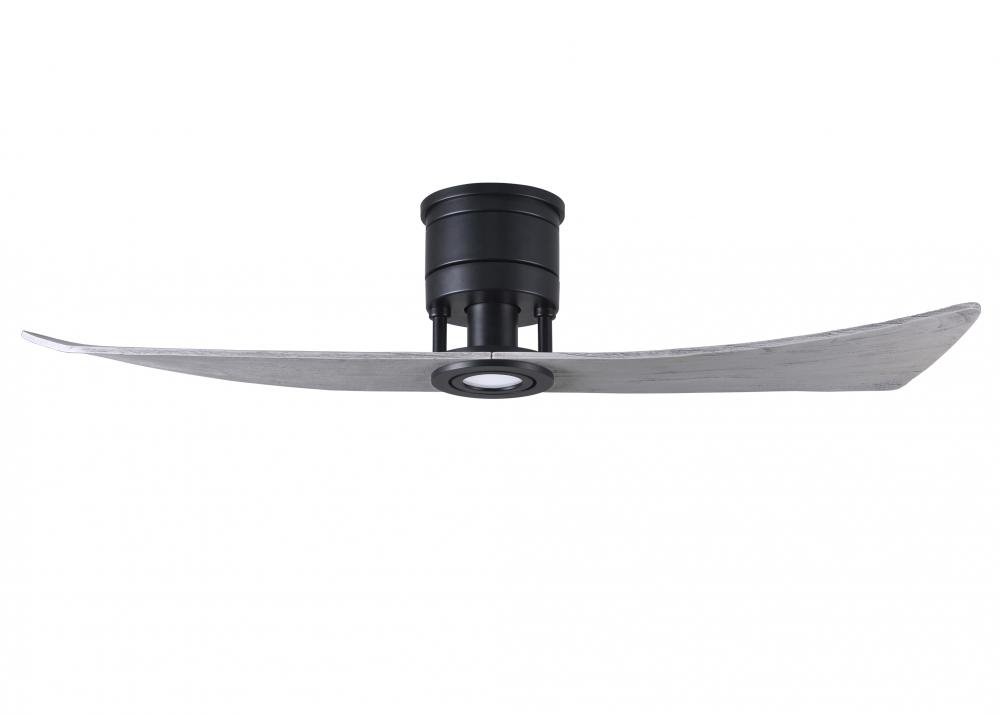Lindsay ceiling fan in Matte Black finish with 52" solid barn wood tone wood blades and eco-fr