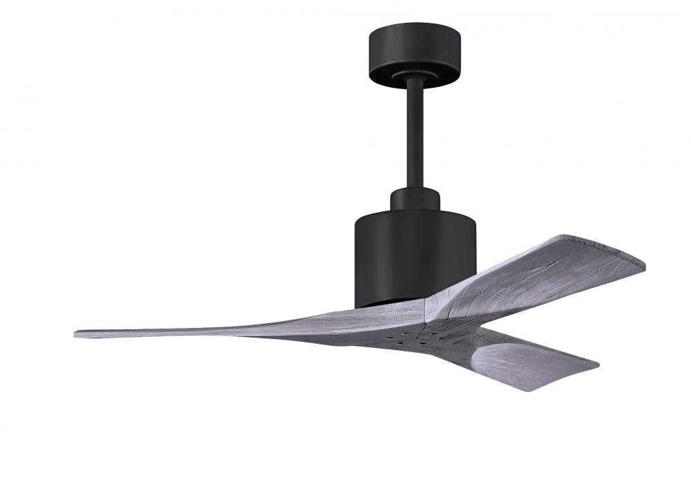 Nan - 42" Ceiling Fan - Matte Black Finish - Barn Wood Tone Blades